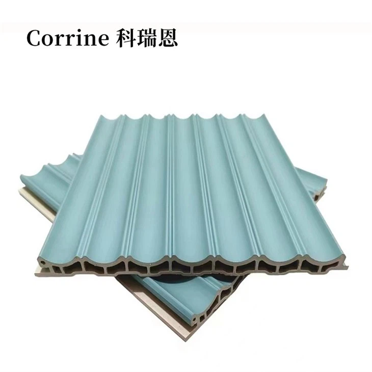 WPC Corrugated Sheet Panel Waterproof Exterior Wall Cladding Easy Install factory