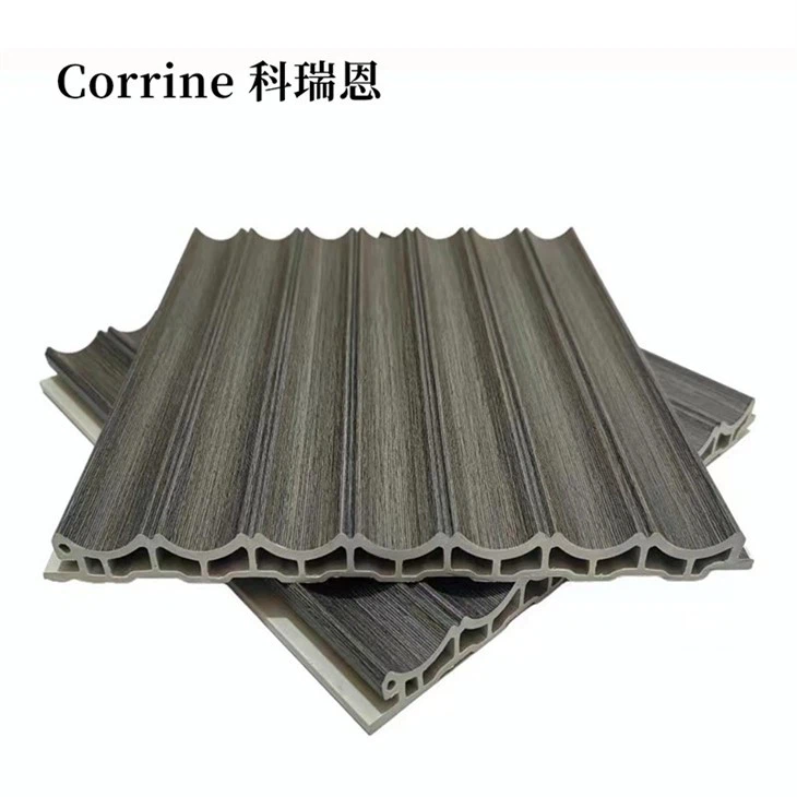 WPC Corrugated Sheet Panel Waterproof Exterior Wall Cladding Easy Install suppliers